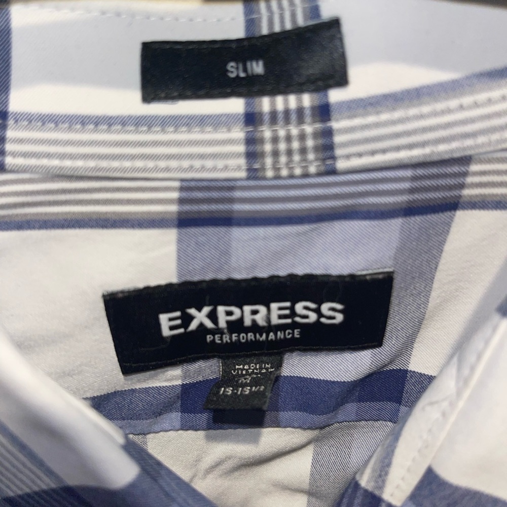 EXPRESS — Button Down w/ Plaid Pattern - Picture 3 of 3